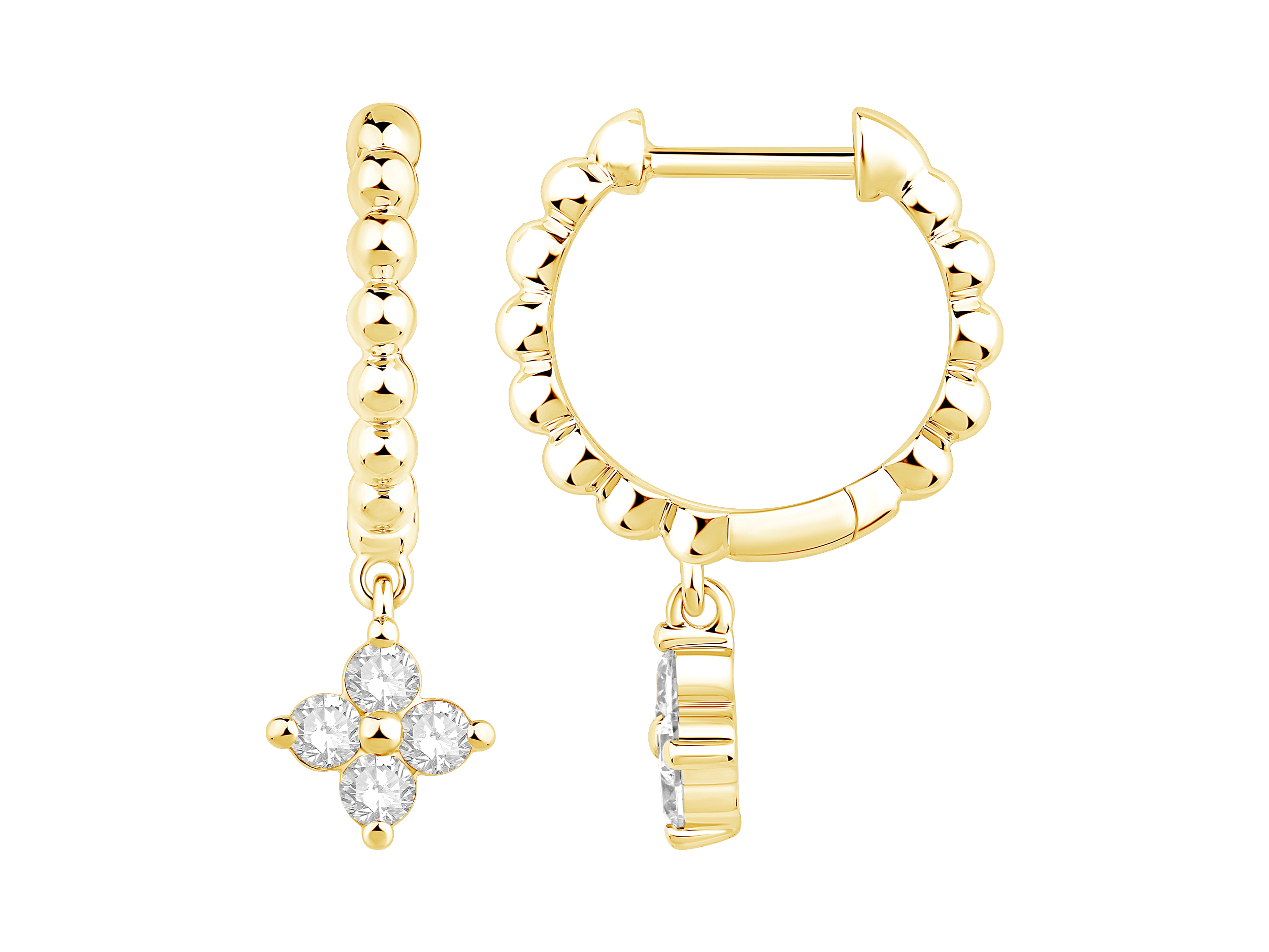 Diamond Flower Hoop