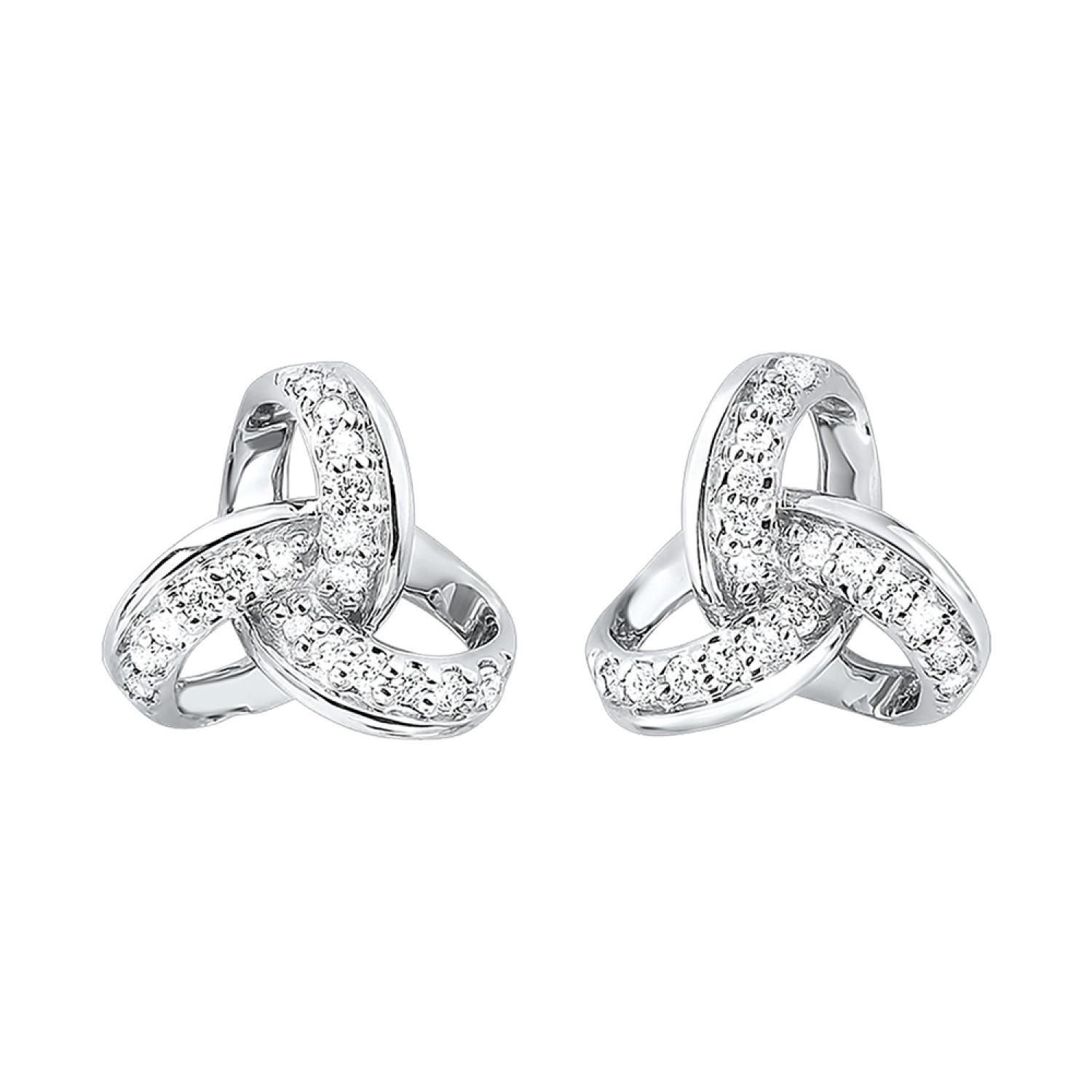 Silver Diamond Earrings