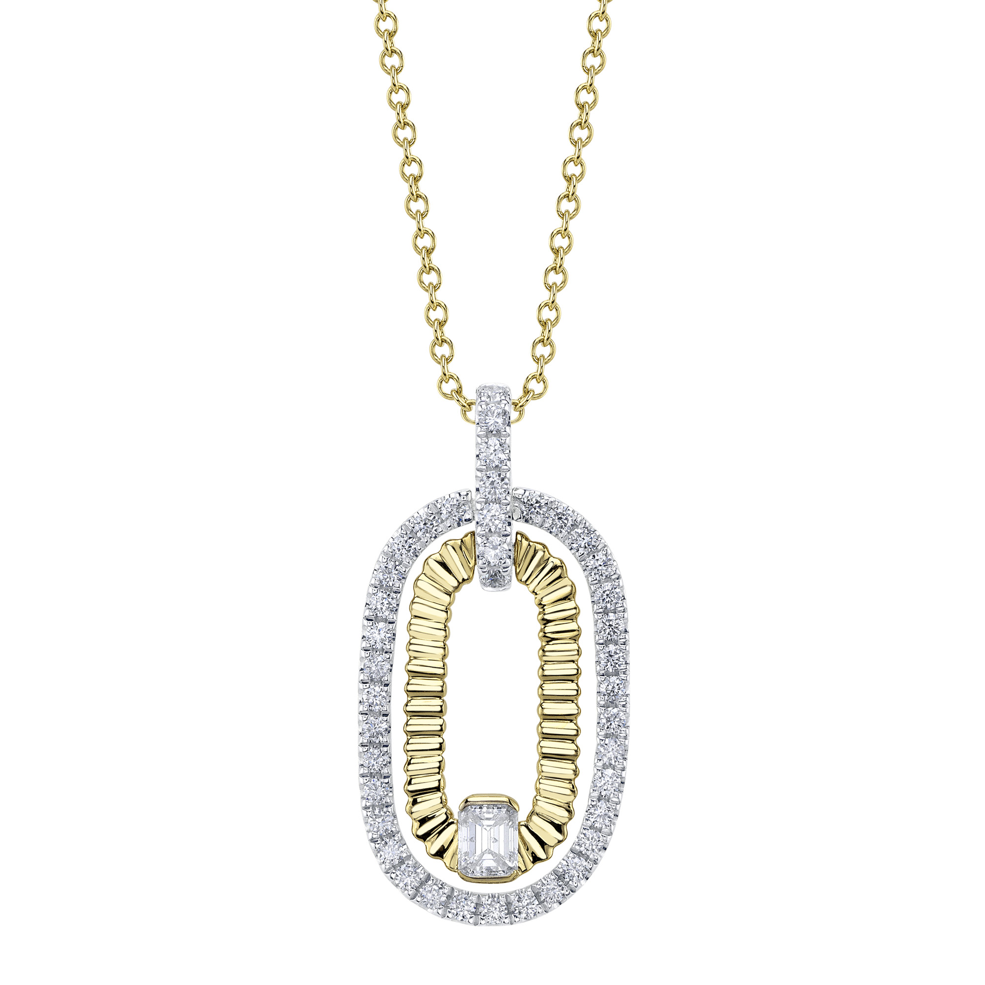 SHY 14K Yellow Gold Diamond Necklace
