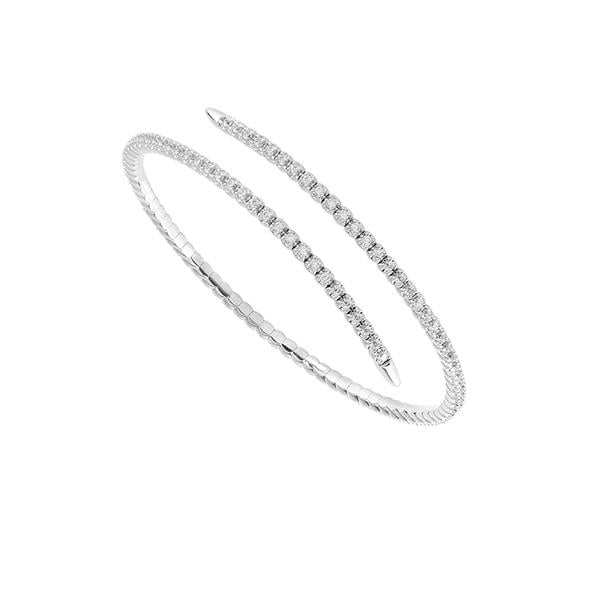 14K White Gold Double Diamond Bracelet