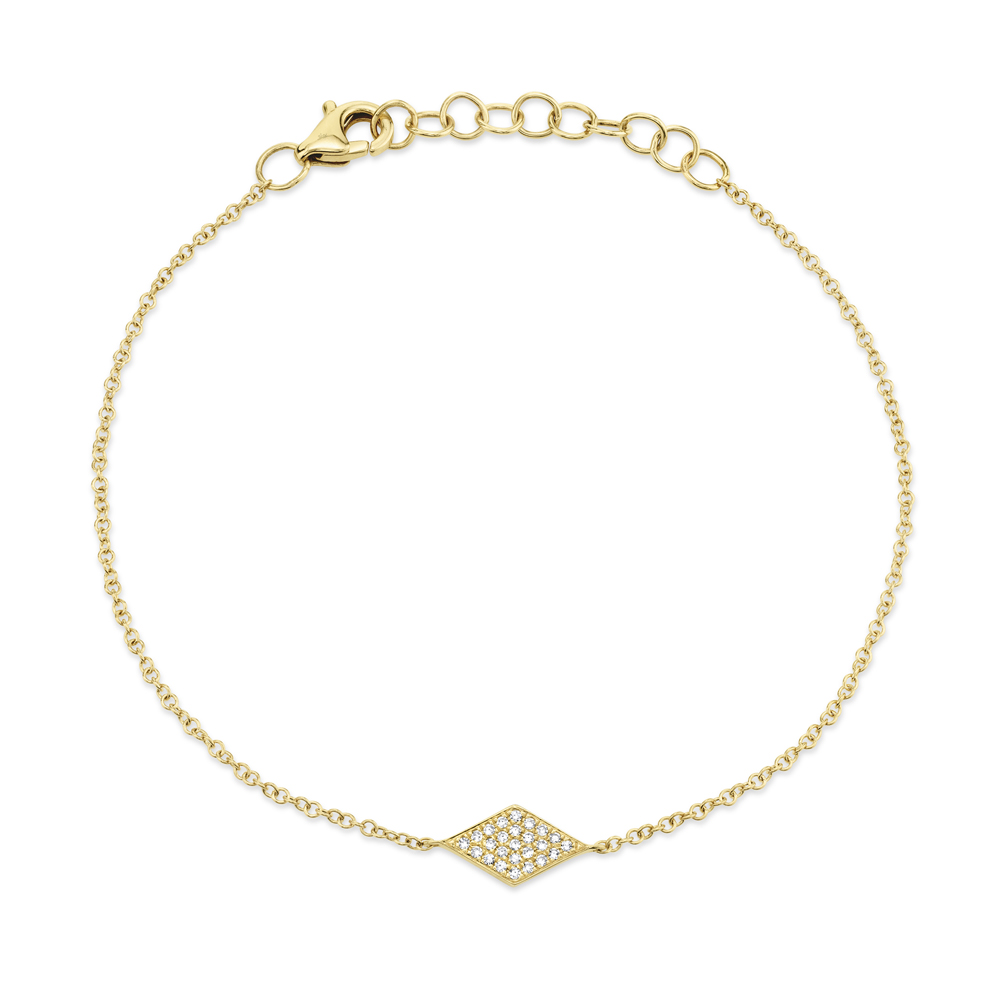 SHY 14K Yellow Gold Pave Bracelet