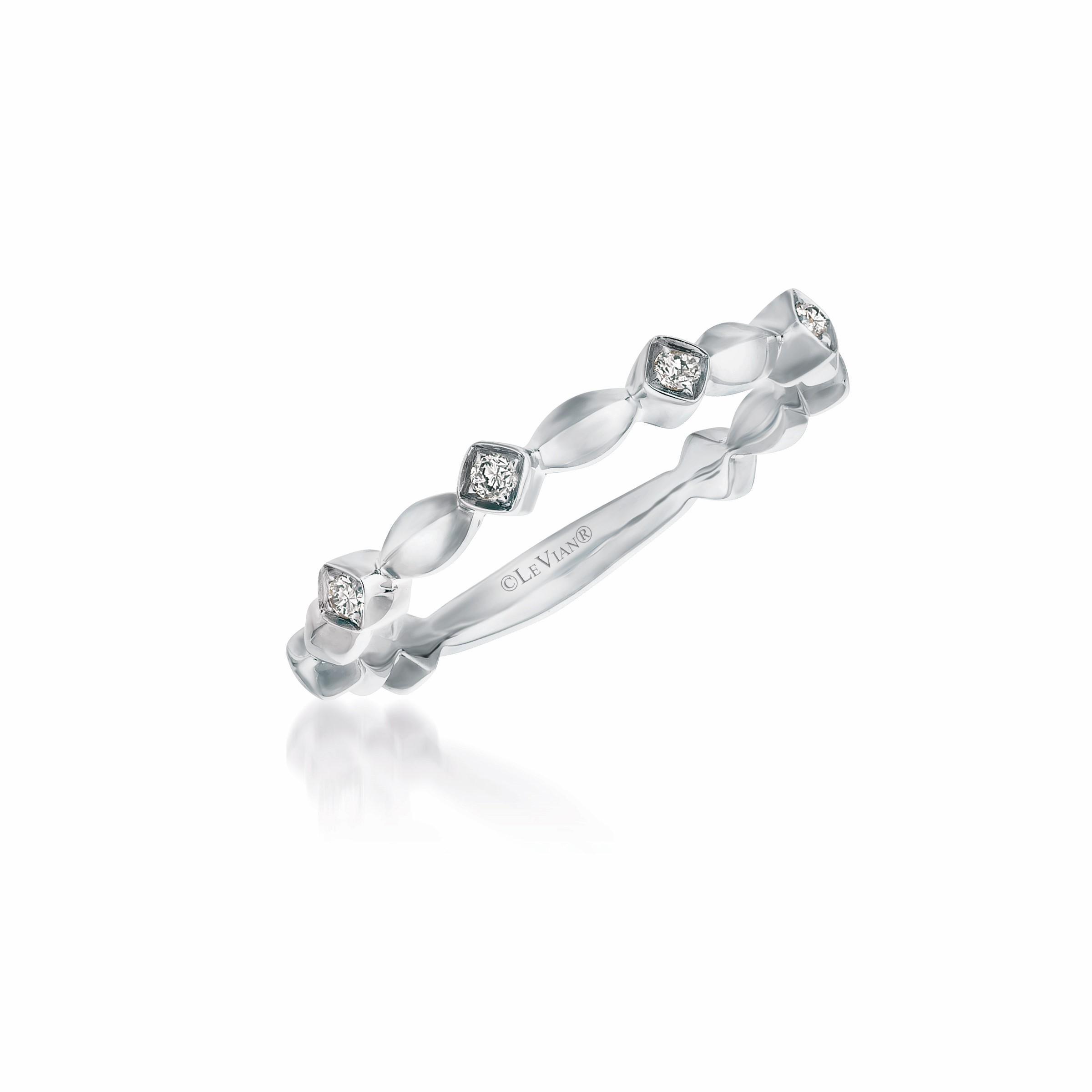 LE VIAN 14K White Gold Diamond Band