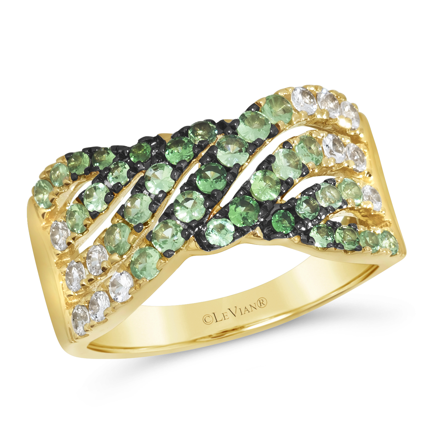 LEVIAN TSAVORITE .72CTS WHT SAP .34CTS