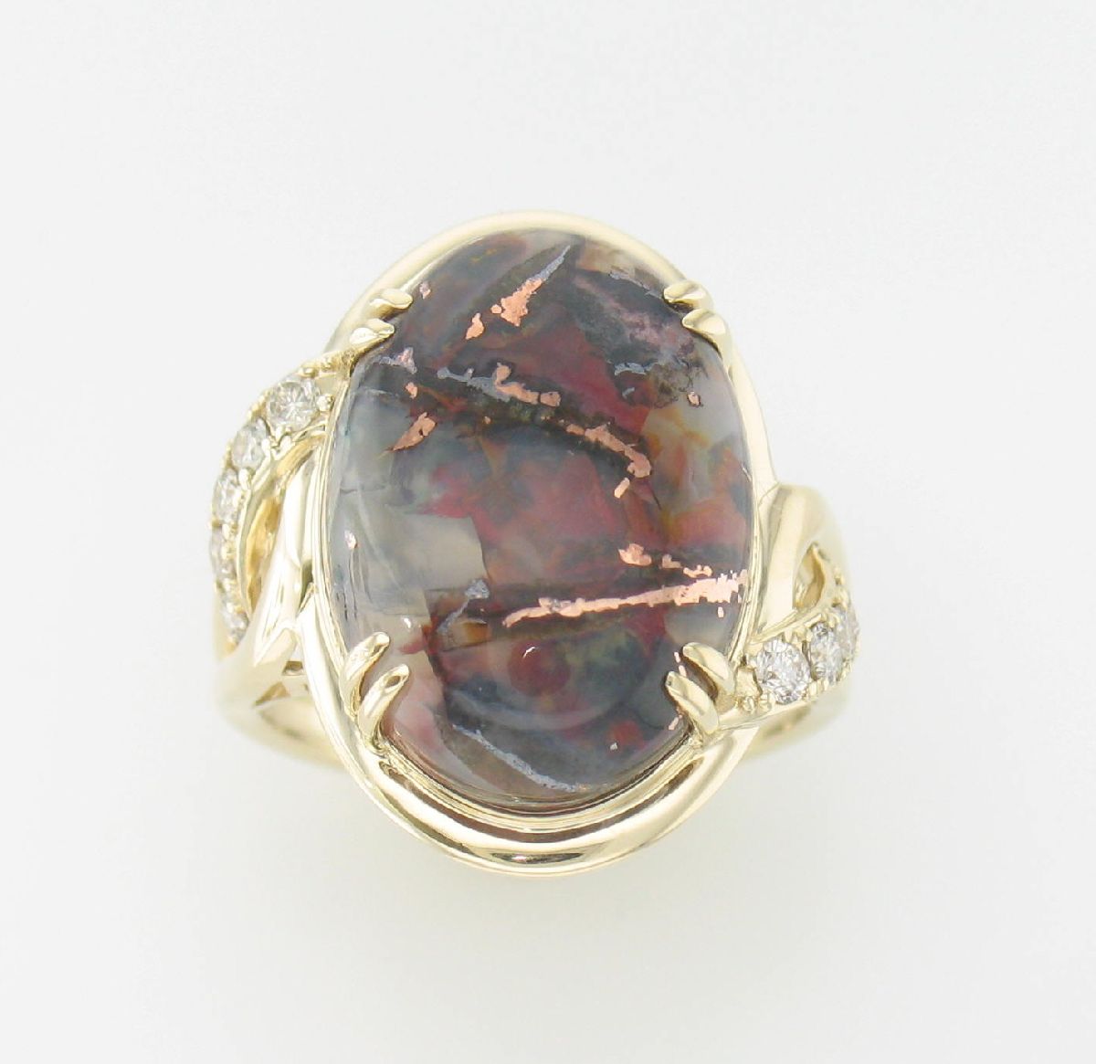 10CT AQUADITE BLK DIA RING