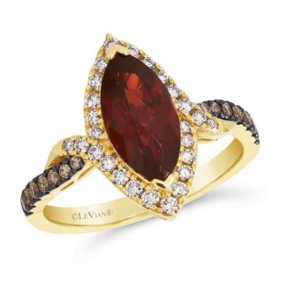LEVIAN Garnet 2 1/4 cts. Chocolate 1/5 cts., Nude 1/3 cts.