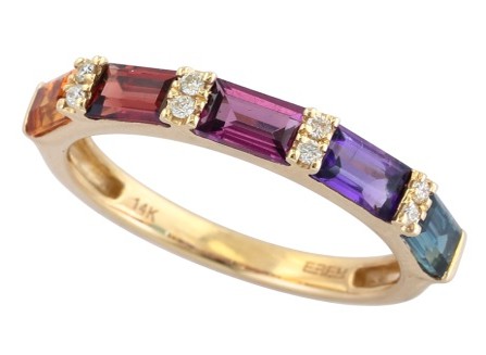 14k Yellow Gold Diamond/ Colored Stone Ring