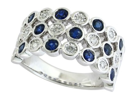 SILVER DIA SAPH RING
EFFY