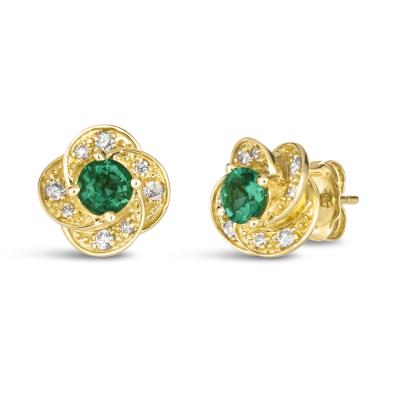 LEVIAN  Emeralds 5/8 cts. Nude D1/5 cts.