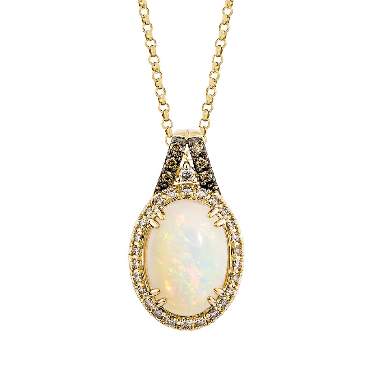 LEVIAN Neopolitan Opal&reg; Tw 3.00 Cts.
1/4 cts Nude Diamonds&trade; 1/15 cts.Chocolate Diamonds&reg;