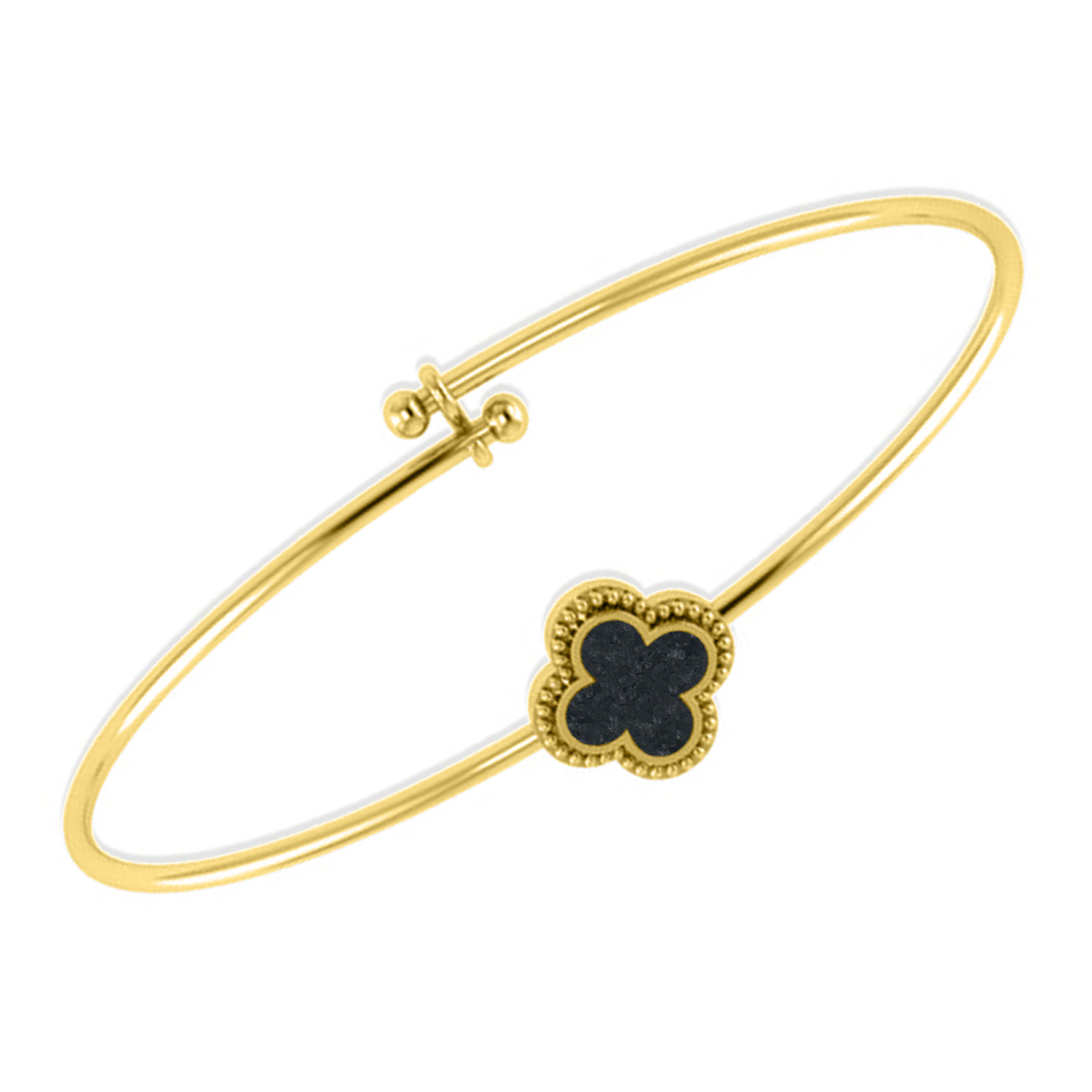 10K Yellow Gold  Balck Diamond Crush Bracelet