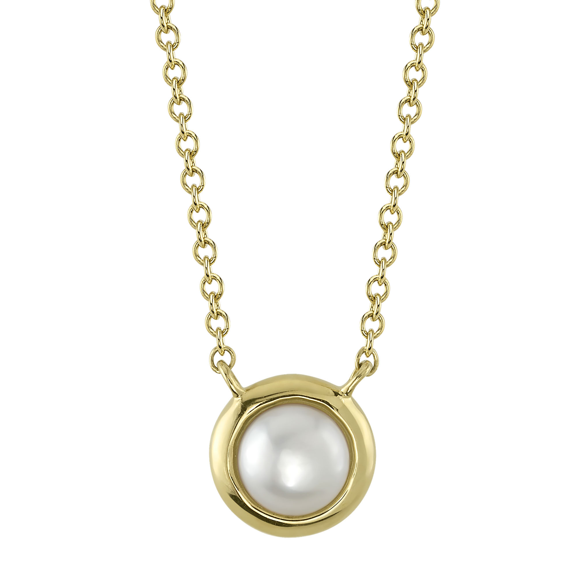 SHY 14K Yellow Gold Pearl Necklace