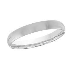 MALO Mens 14K White Gold Wedding Band