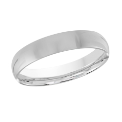 MALO Mens 14K White Gold Wedding Band