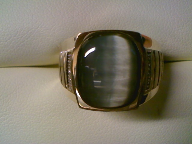 12X10 GRY CATEYE/DIA RING