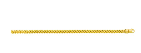 24" 5.05MM SEMI SOLID SQUARE FRANCO CHAIN 41.9G
