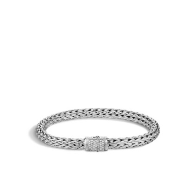 JOHN HARDY Sterling Silver Pave Clasp Bracelet