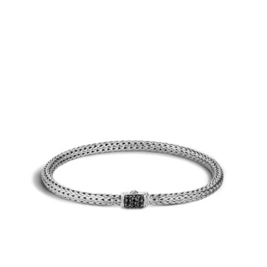 JOHN HARDY Sterling Silver Black Saphire Clasp Bracelet