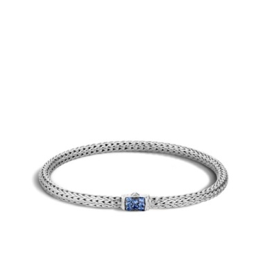 JOHN HARDY Sterling Silver Blue Saphire Clasp Bracelet