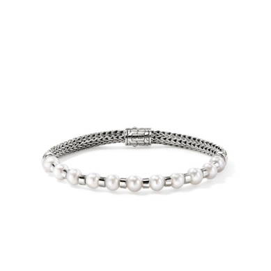 JOHN HARDY Sterling Silver 5.5-6MM 6-6.5MM Pearl Bracelet