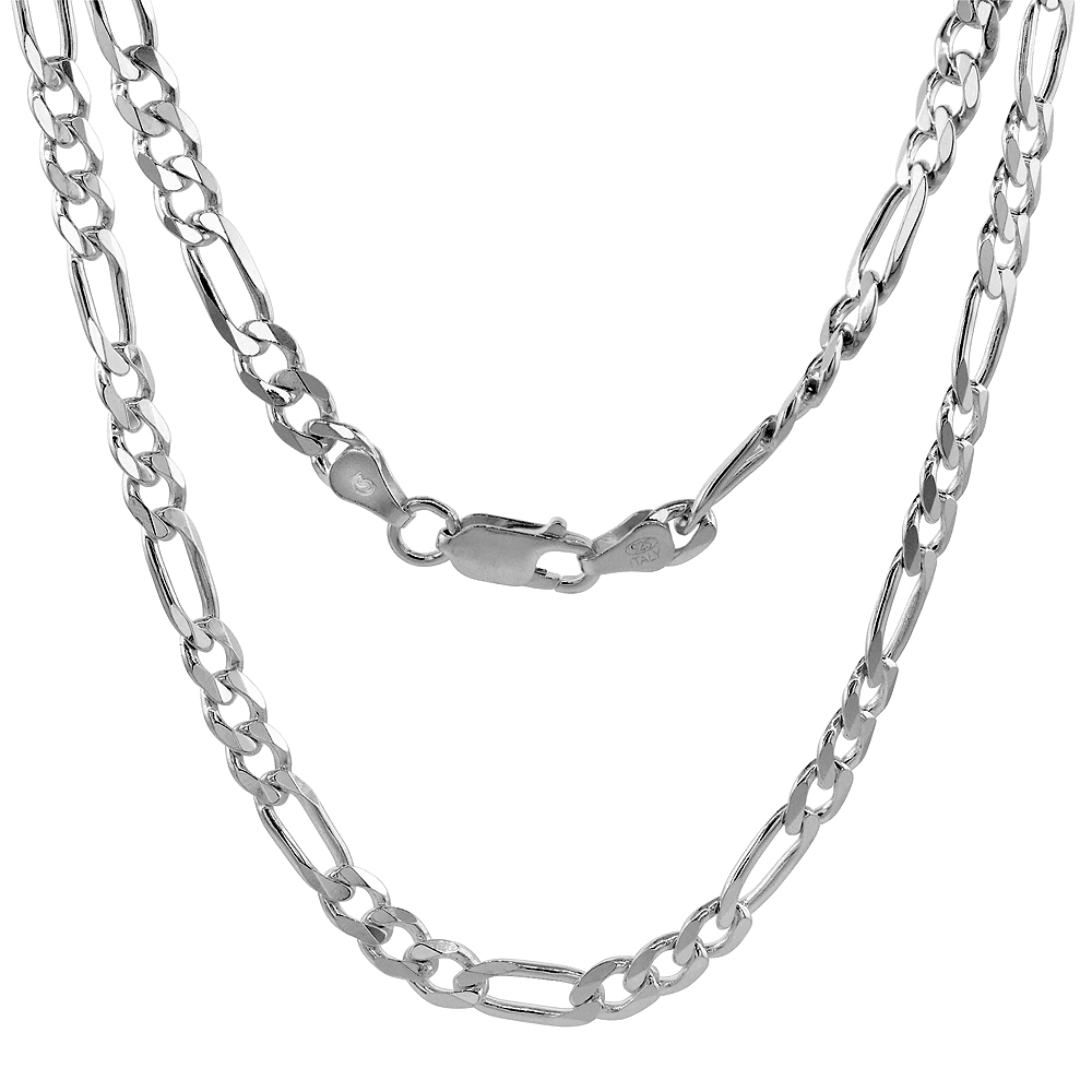 STERLING SILVER FIGARO CHAIN