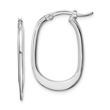 Sterling Silver Square Hoop Earring