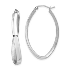 Sterling Silver Twist Hoop Earring