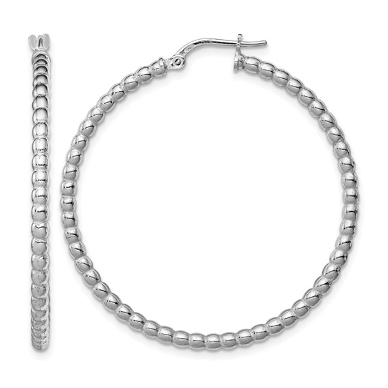 SS BEADED HOOP