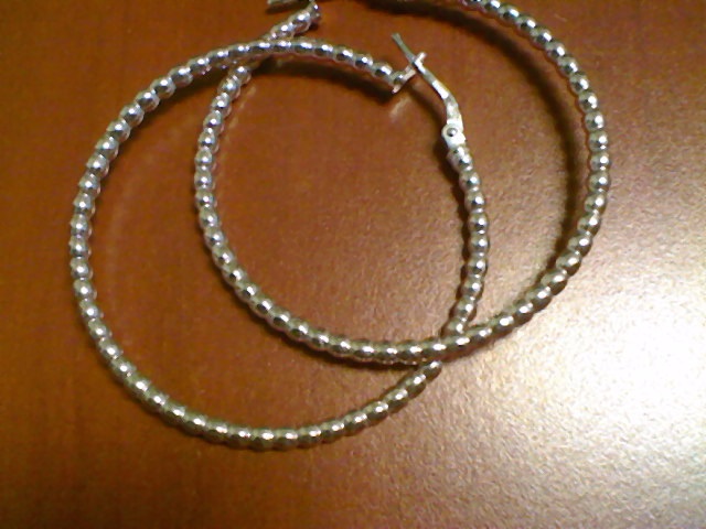 SS BEADED HOOP