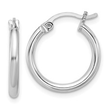 SS 2MM ROUND HOOP EARRINGS