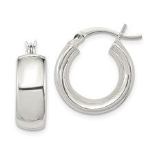 SS POLISHED 6MM ROUND HOOP EARRINGS