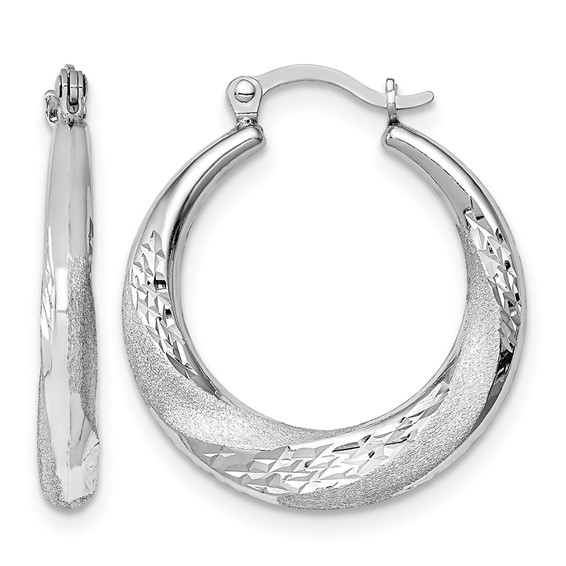SS SCALLOPED HOOP
