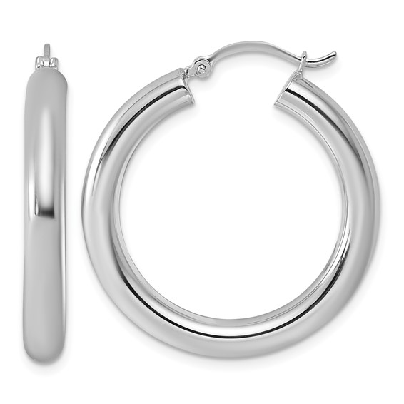 ROUND HOOP EARRINGS SS