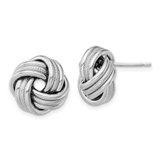 Sterling Silver Love Knot Stud Earring