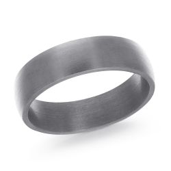 MALO Mens Tantalum Satin Grey Wedding Band