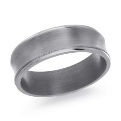 MALO Mens Tantalum Grey Wedding Band