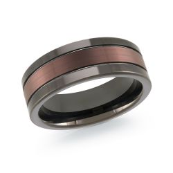 MALO Mens Bronze Tungsten Wedding Band