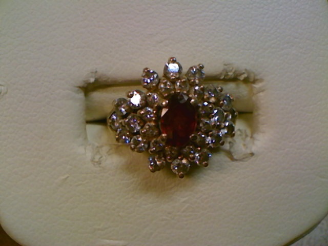 RED STN/DIA RING