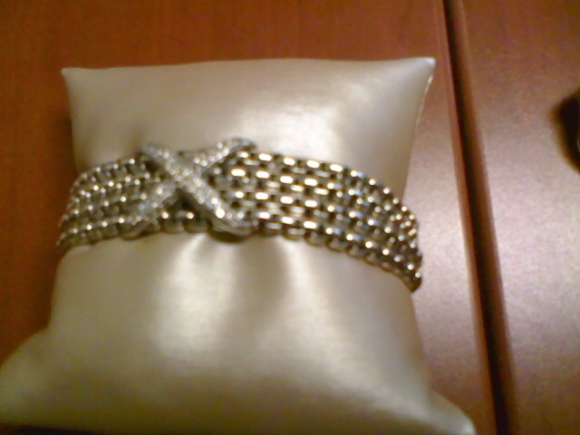 DAVID YURMAN 4 ROW DIAMOND X BRACELET