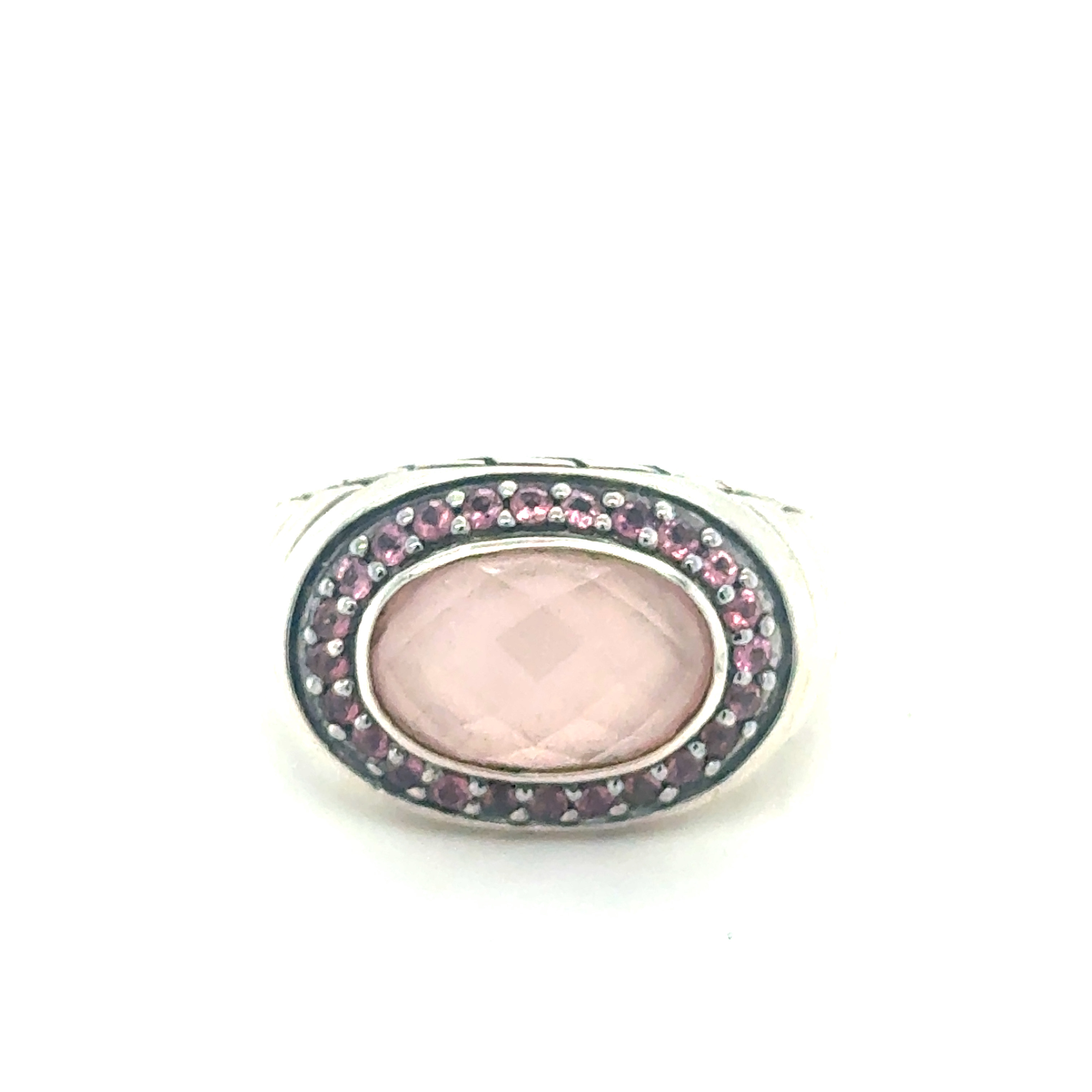 ESTATE JOHN HARDY PINL QUARTZ PINK SAP RING