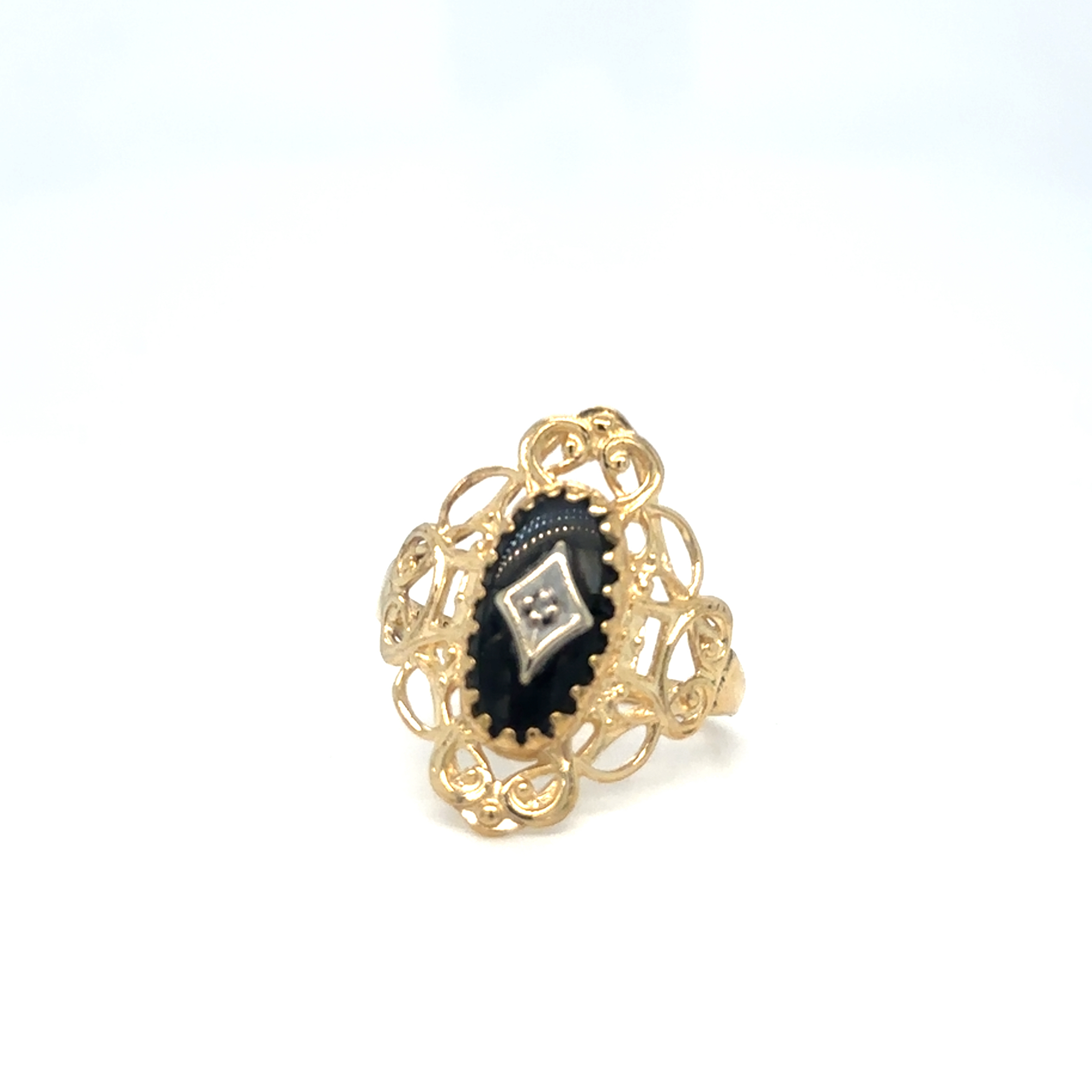 Ladies Black Onyx Ring