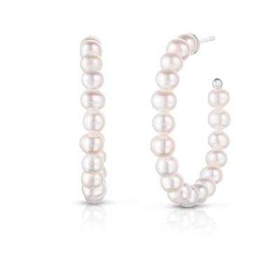 URBAETIS Pearl Hoop Earrings
