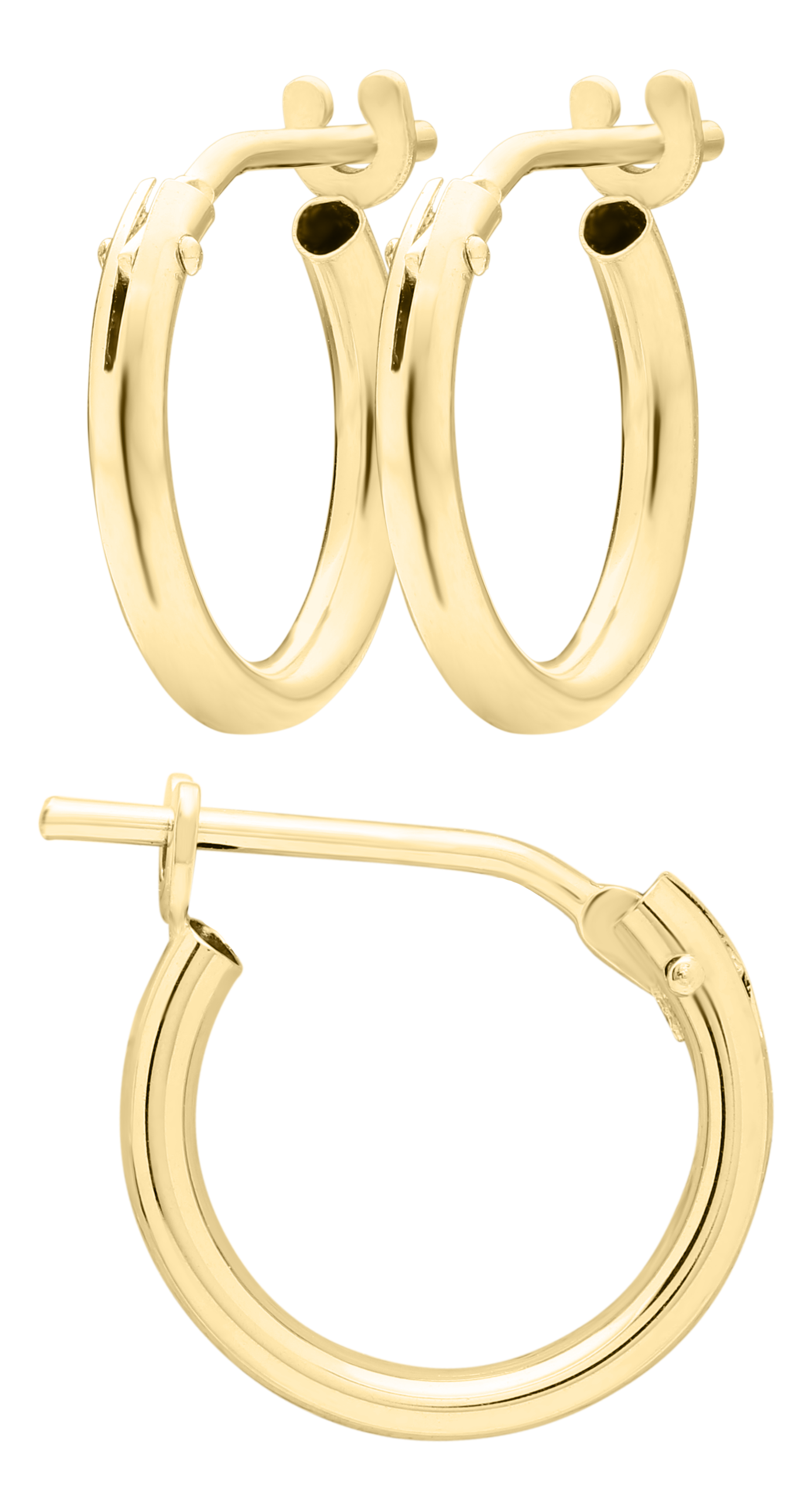 MARATHON Baby Jewelry 14K Yellow Gold Hoop Earrings
