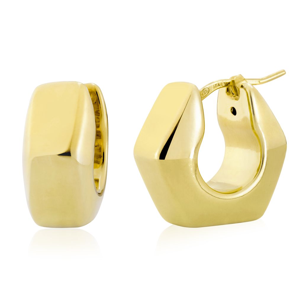 MISS MIMI Vermeil Yellow Square Hoop Earring