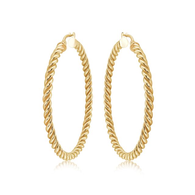 MISS MIMI Vermeil Yellow Twist Hoop Earring