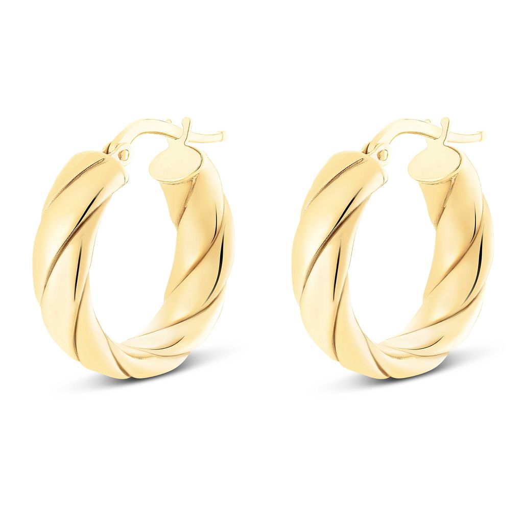 MISS MIMI Vermeil Yellow Twisted Hoop Earrings