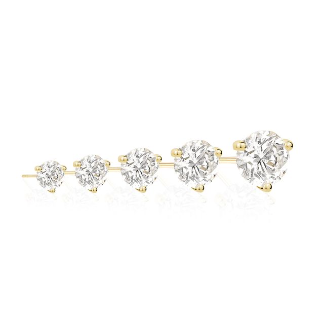MISS MIMI Vermeil Yellow CZ Diamond Stud Earring