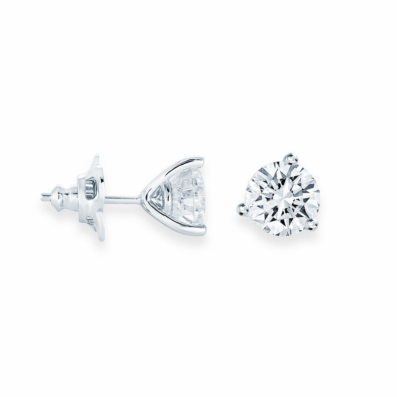 MISS MIMI Sterling Silver CZ Diamond Stud Earring