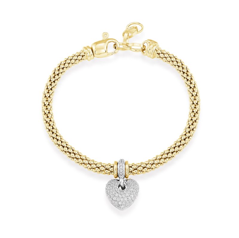 MISS MIMI Vermeil Yellow CZ Heart Bracelet
