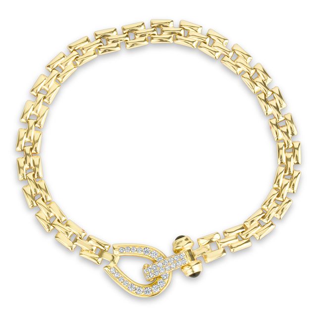 MISS MIMI Vermeil Yellow Equestrian Square Link Bracelet
