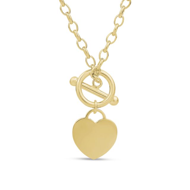 MISS MIMI Vermeil Yellow Heart Toggle Necklace